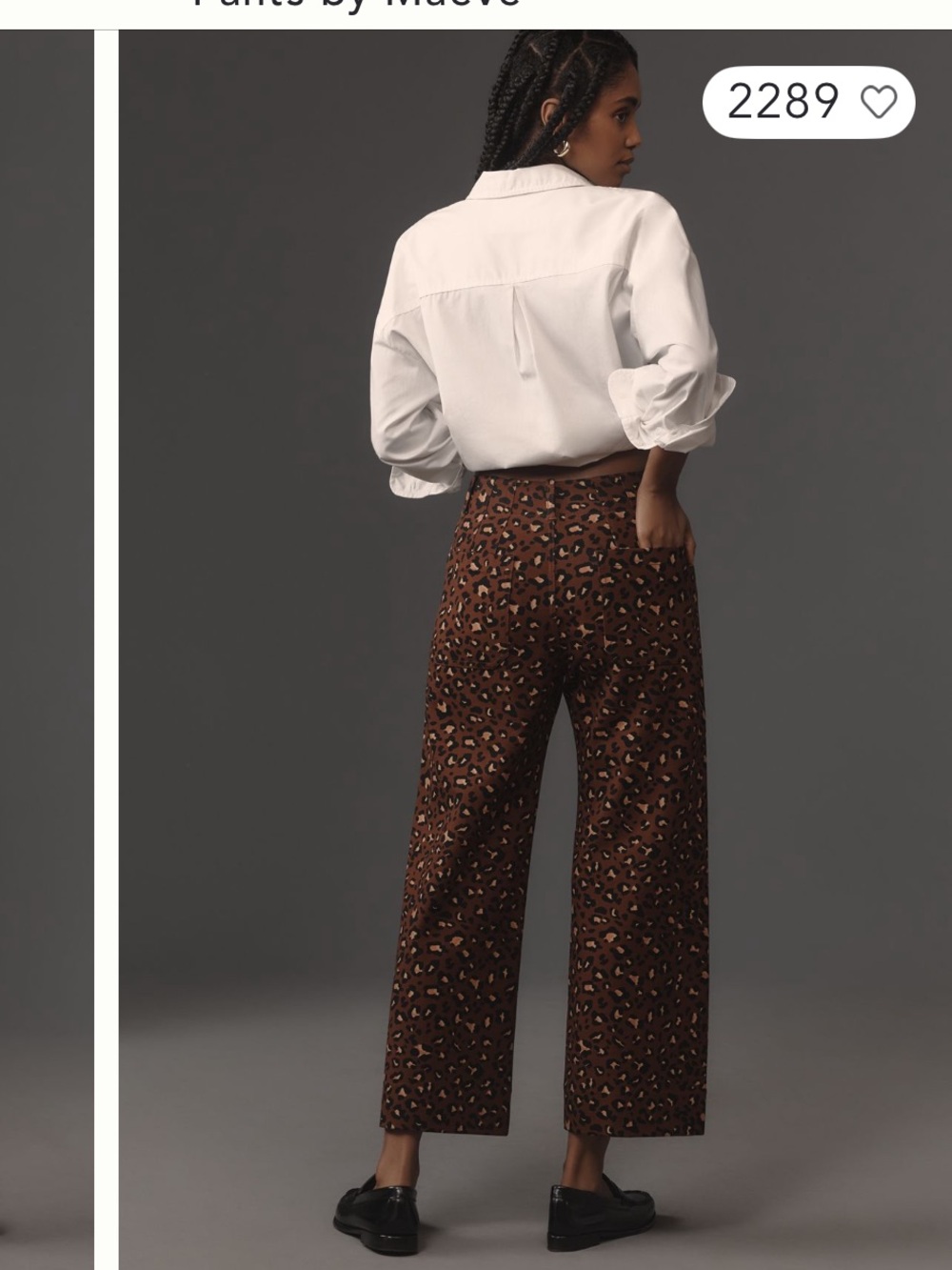 The Collette Ponte Crop Wide Leg Pant by Maeve in Leopard - Picture 3 of 10